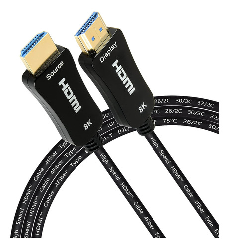 Cable Hdmi 2.1 De Fibra Óptica Ibirdie 8k, 75 Pies, Empotrad