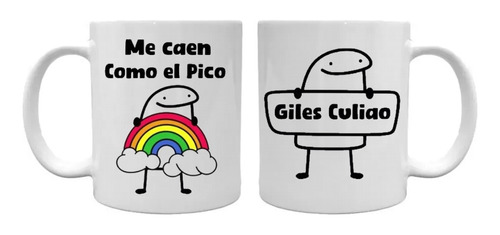 Tazón Taza Café Meme Flork Me Caen Como El Pico 320ml 