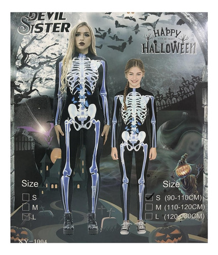 Disfraz Niña Esqueleto- Halloween- Costume- Universo Mágico-