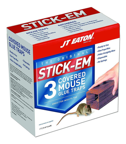 Stickem 144n - Trampa De Pegamento Para Ratón, Color Marrón