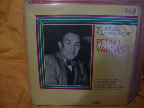 Vinilo Pedro Vargas El Bolero Y La Nostalgia M3
