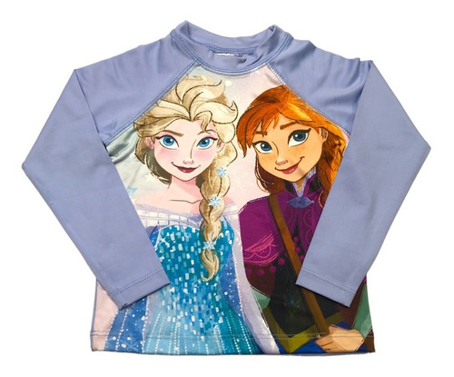 Remera Uv Disney Con Protección Nena Frozen