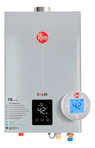 Calefont 18 L Gas Licuado T. Forzado + Control Digital Rheem