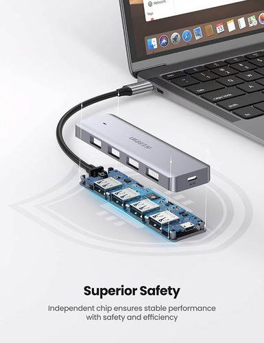 Imagen 6 de 10 de Adaptador Hub Tipo C Para Computadoras Macbook