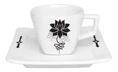 Set De 12 Tazas Y Platillos De Café Iguaçu Porcelain Germer 65ml