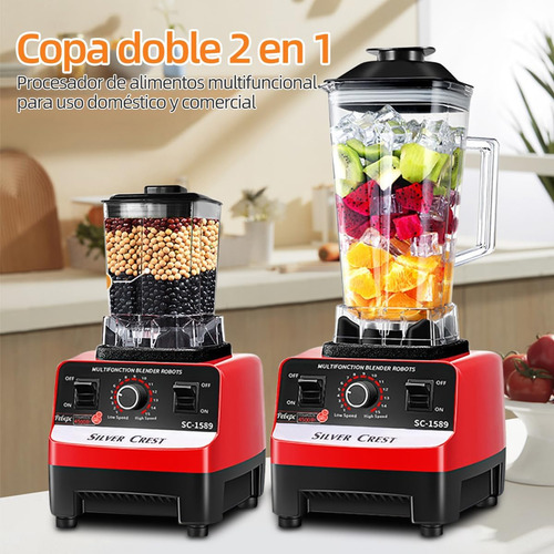 Licuadora Professional, Multiprocesador Alimentos Con Doble