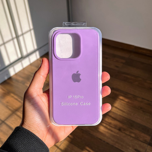 Funda Silicona Iphone 15 Pro Silicone Case Lila Lisa