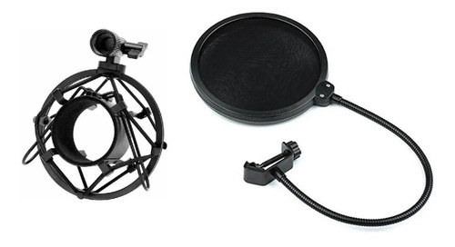 Kit Pop Filter + Shock Mount P/ Microfone Condensador Waver