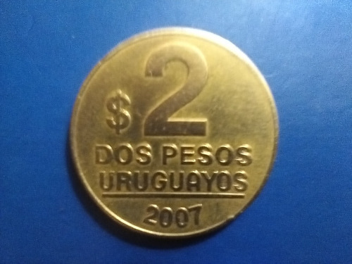 Moneda Uruguay Artigas Del Año 2007 De 2 Pesos