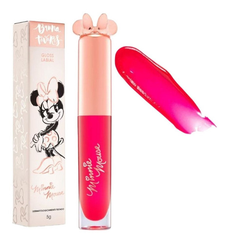 Gloss Labial Mickey Loves Me Minnie Mouse - Bruna Tavares Acabamento Brilhante