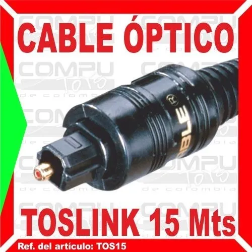 Cable Toslink Fibra Optica Largo 15m Ref Tos15 Computoys Sas