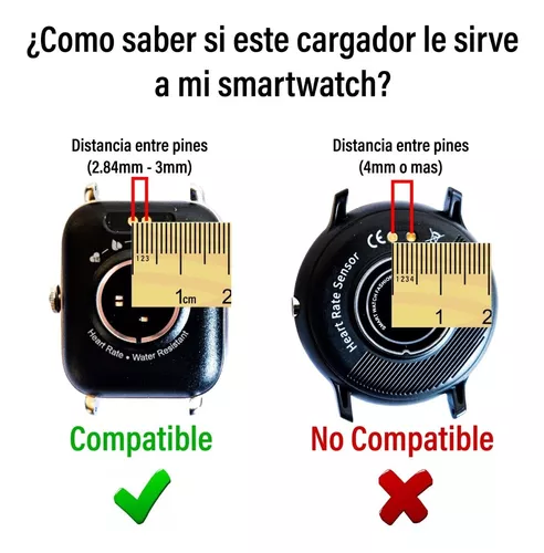Cable Cargador Magnético 2 Pin 2.84 Mm Para Reloj Smartwatch
