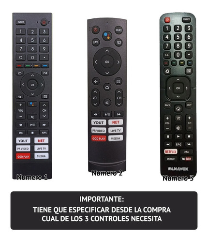 Imagen 2 de 5 de Control Remoto Led Panavox Smart 4k Uhd - Electroimporta -