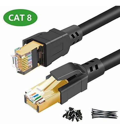 Cable Ethernet Cat8 De Alta Velocidad De 40 Gbps 2000 Mhz Co