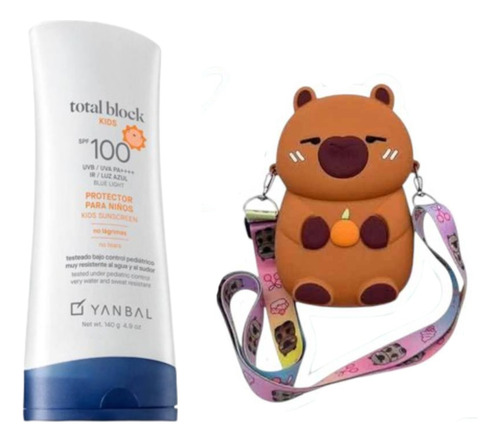 Protector Solar Kids Yanbal + Cartera Capibara -sale En Pack