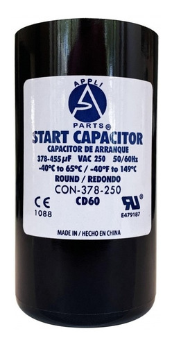 Appli Parts Condensador Capacitor Arranque 378-455 Mfd (