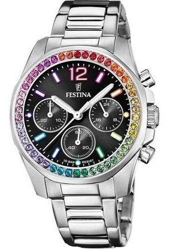 Reloj Festina Mujer Acero Crono Piedras Multicolor F20606.3