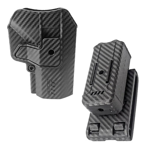 Imagen 1 de 8 de Funda Pistolera Táctica Polímero Boer Nivel 2 Porta Cargador