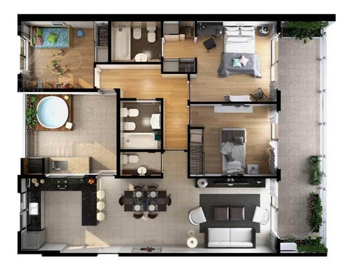 Departamento De Pozo En Palacio Bukta, Chacarita