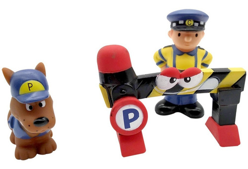 Muñecos Policias Y Ladrones Goma Set X8 Personajes Bebe Ctas