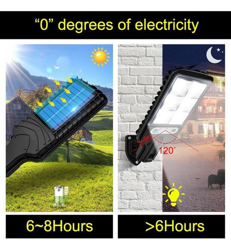 , 4pcs Luz De Calle Solar Remota Sensor De Movimiento Luz