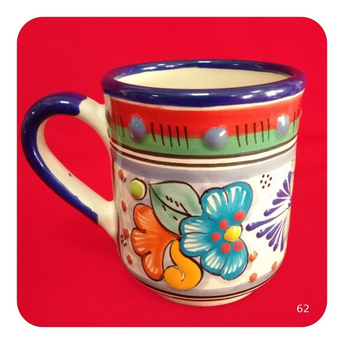Imagen 4 de 8 de Taza Tarro De Talavera Poblana Grande 450ml Color Mod Var Tz