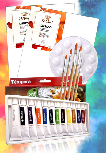 Kit Pintura - Témperas, Pinceles, Lienzos.