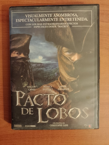 Pacto De Lobos Vincent Cassel Mónica Bellucci Dvd La Plata