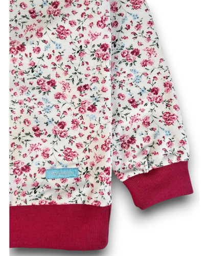 Buzo De Friza Estampado De Flores Para Niña Talle 4 Al 14