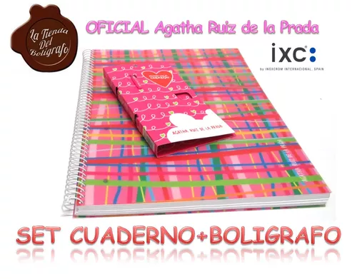 Agatha Ruiz De La Prada Set Cuaderno+bolígrafo Rosado | Envío gratis