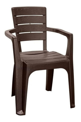 Silla Comedor/terraza/camping Rattan Con Apoyabrazos
