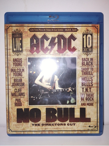 Ac/dc Blu-ray No Bull En Vivo Las Ventas Madrid España 1996