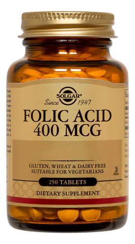 Folic Acid - 250 Tab Sabor Sin Sabor