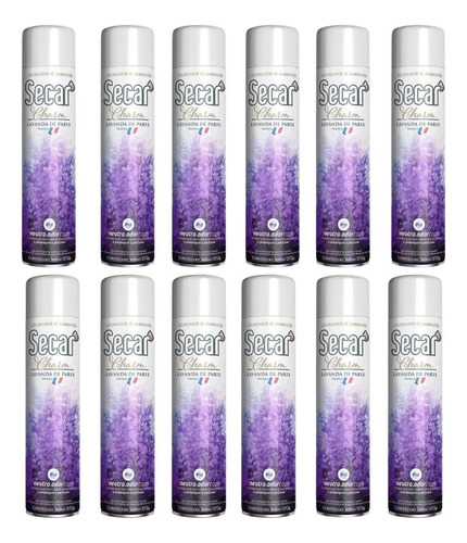 12 Uni. Odorizador De Ambientes Charm 360ml Lavanda De Paris