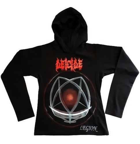 Deicide Legion Polo Capucha Mujer Small [rockoutlet] Remate