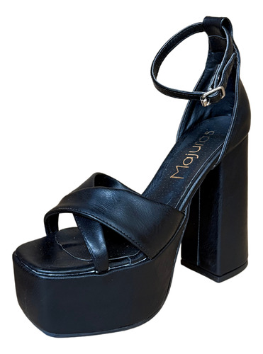 Sandalias De Fiesta Negras Plataforma Sandalias 37
