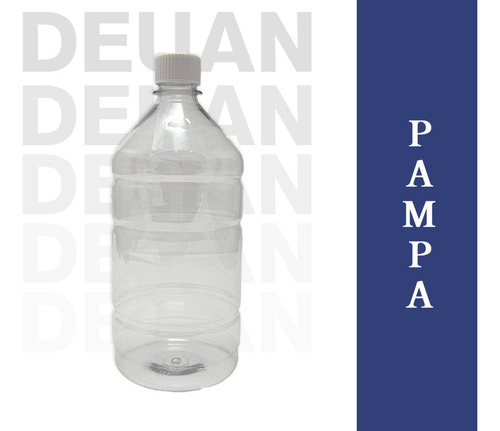 Botella Deuan Pet 950 Centímetros Cúbicos Pack X 25 Transparente Ideal Para Uso Industrial Y Limpieza Con Tapa A Rosca De 28 Milímetros Universal Color Natural Material Liviano Resiste A Golpes Suaves