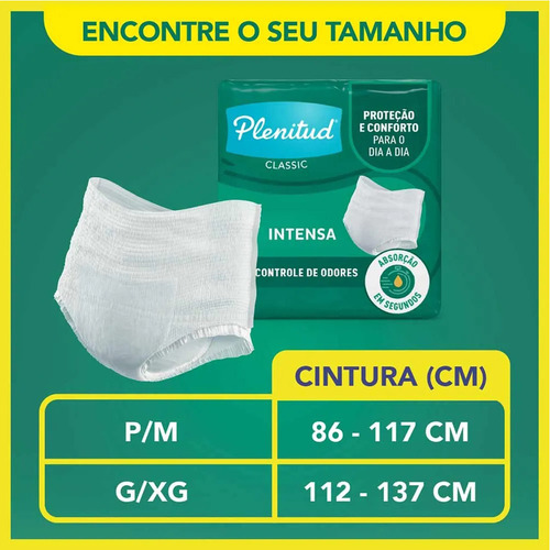 Fralda Plenitud Adulto Vesti Igual Calcinha G/xg Com 8