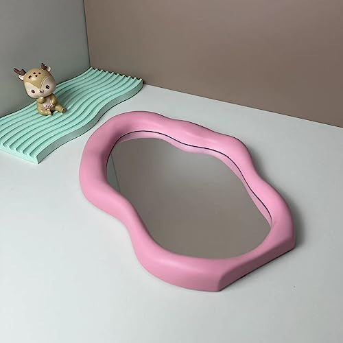 Espejo De Maquillaje De Sobremesa Rosa, Espejo De Tocador Co
