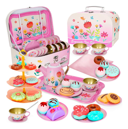 Set De Fiesta De Té Kmuysl Para Niñas Pequeñas, Kitchen Pret