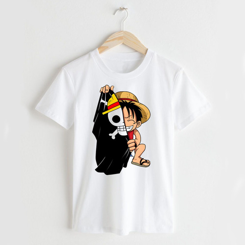 Remera Luffy One Piece - Talles Especiales Niños Aesthetic 2