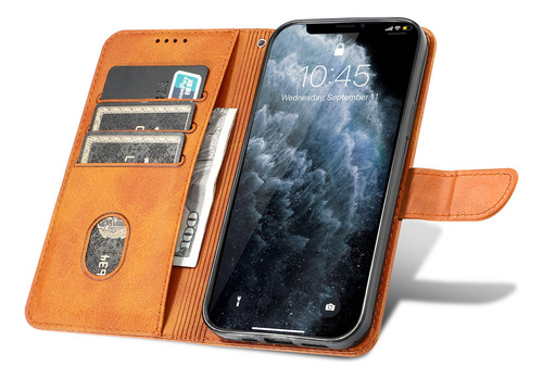 Funda De Piel Tipo Libro Para Vivo S1 Pro/y9s/y15s Con Función Atril Magnética
