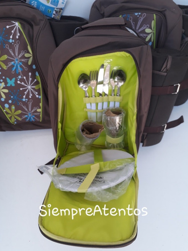 Mochila Picnic Lunchera Conservadora 2 Personas Marron