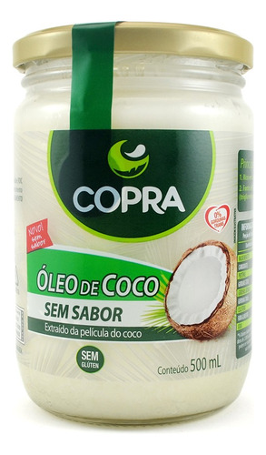 Óleo De Coco Extravirgem Copra - 500ml - Ácido Láurico