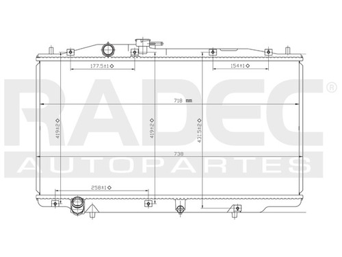 Radiador  Accord 03-07 V6 3.0 Lts Automatico