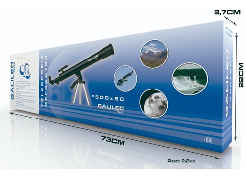 Imagen 3 de 8 de Telescopio Refractor Galileo F500x50 De 450x Educando