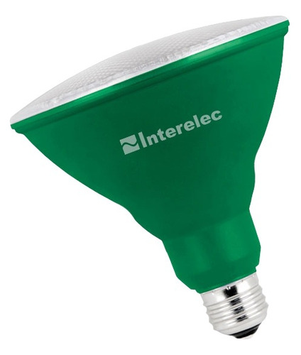 Lampara Par38 Led 6w Verde Interelec E27 Par 38