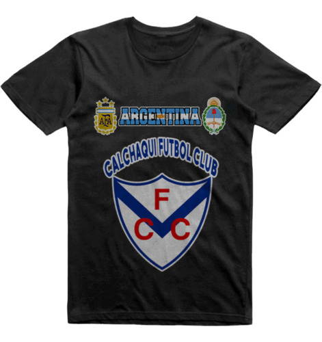 Remera Infantil Negra Calchaquí Fútbol Club Vera