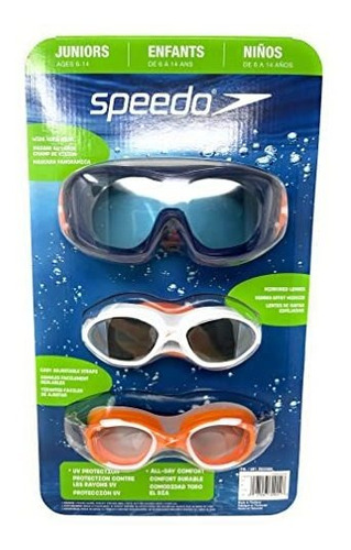 Speedo Junior Swim Goggles 3-pack, Multi-color  Shape Tqzef