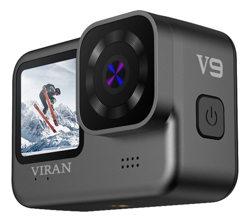 Casco de control impermeable Viran V9 con cámara deportiva 4k, 20 MP, color negro